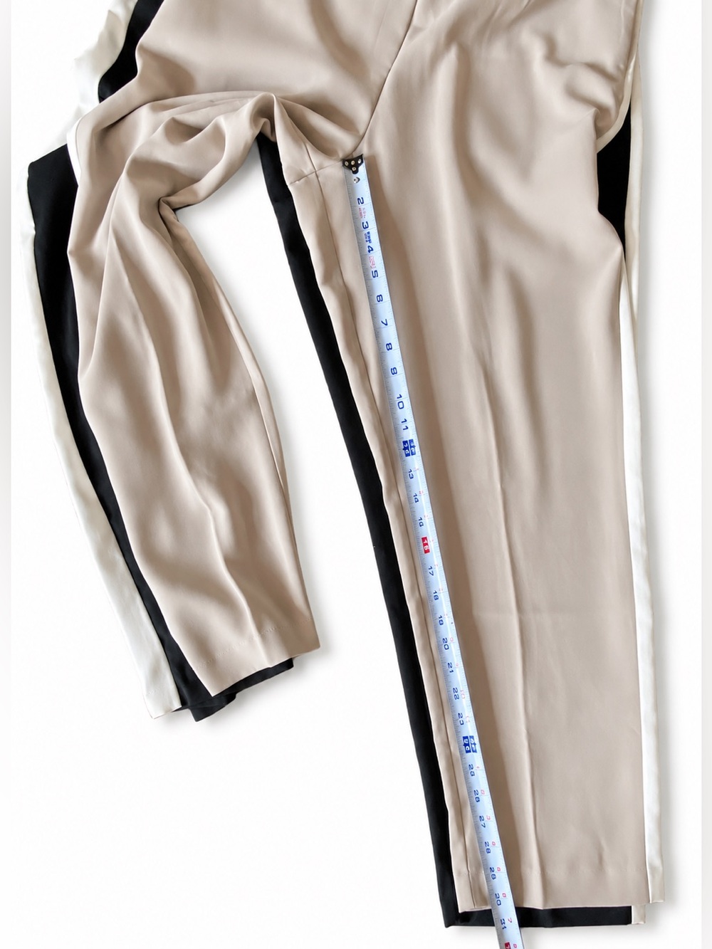 Lot of 2! Soft Surroundings Pants with Stripe Detail Tan=L and Black=XL - Picture 4 of 8
